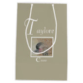 おもしろいクレーン ミディアムペーパーバッグ (裏面)