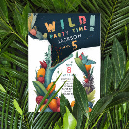 おもしろいクロコダレアリゲーターディノトロピカルワイルドパーティー 招待状