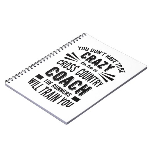 おもしろいクロスカントリーコーチ熱狂する ノートブック (左側)