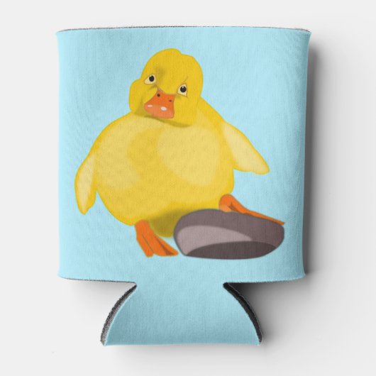 おもしろいクーラーボックスとイエローダック – カスタマイズ可能 缶クーラー (正面)