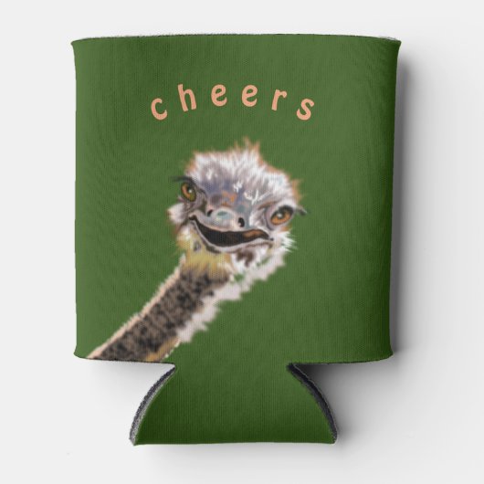 おもしろいクーラーボックスウィズハッピーダリッチ – カスタム文字 缶クーラー (正面)