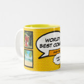 おもしろいクールいとこ漫画ブックモダン写真集 ツートーンマグカップ (正面左)