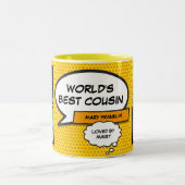 おもしろいクールいとこ漫画ブックモダン写真集 ツートーンマグカップ (中央)