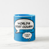 おもしろいクールのモダン写真コラージュ ツートーンマグカップ (中央)