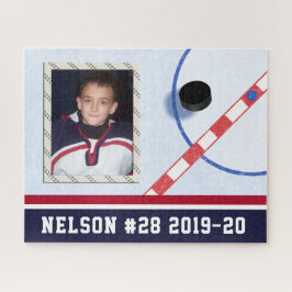 おもしろいクールアイスホッケープレーヤーフォト ジグソーパズル