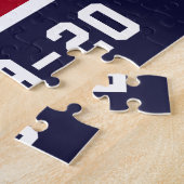 おもしろいクールアイスホッケープレーヤーフォト ジグソーパズル (側面)