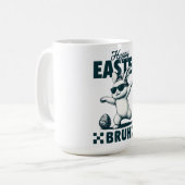 おもしろいクールイースターバニーヴィンテージ白黒 コーヒーマグカップ (正面左)