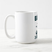 おもしろいクールイースターバニーヴィンテージ白黒 コーヒーマグカップ (左)