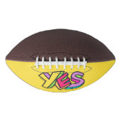 おもしろいクールカラフルYESはっきりした黄 アメリカンフットボール (正面)