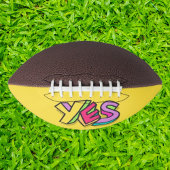 おもしろいクールカラフルYESはっきりした黄 アメリカンフットボール
