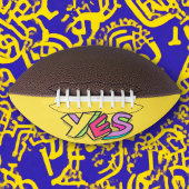 おもしろいクールカラフルYESはっきりした黄 アメリカンフットボール