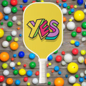 おもしろいクールカラフルYESはっきりした黄 ピックルボールラケット