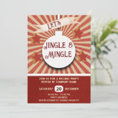 おもしろいクールジングル&ミングル企業のホリデーパーティー 招待状 (スタンド正面)