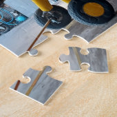 おもしろいクールスチールマン飛行機写真、家族、航空写真 ジグソーパズル (側面)