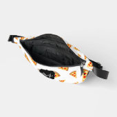 おもしろいクールスライス模様ホワイトモノグラム ファニーパック (見開き)