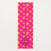 おもしろいクールスライス模様モノグラム熱ピンク2 ヨガマット (裏面)