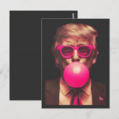 おもしろいクールトランプバブルガム ポストカード (正面/裏面)