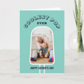 おもしろいクールパパかわいい父の日の写真カスタム写真 シーズンカード (正面)