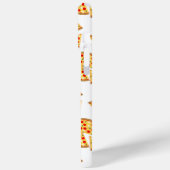 おもしろいクールピザとスライスのパターン白モノグラム Case-Mate iPhoneケース (裏面 / 左)