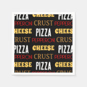 おもしろいクールピザペペローニチーズクラスト文字模様 スタンダードカクテルナプキン (正面)