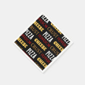 おもしろいクールピザペペローニチーズクラスト文字模様 スタンダードカクテルナプキン (角)