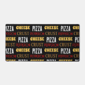 おもしろいクールピザペペローニチーズクラスト文字模様 デスクマット (正面)