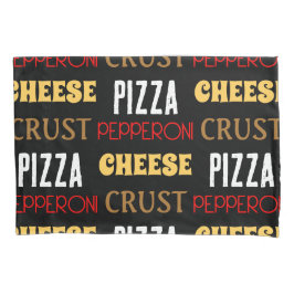 おもしろいクールピザペペローニチーズクラスト文字模様 枕カバー