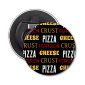 おもしろいクールピザペペローニチーズクラスト文字模様 栓抜き (正面)