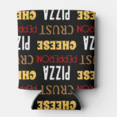 おもしろいクールピザペペローニチーズクラスト文字模様 缶クーラー (裏面)