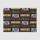 おもしろいクールピザペペローニチーズクラスト文字模様 薄葉紙 (正面)