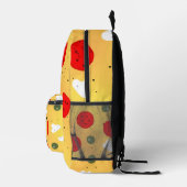 おもしろいクールピザペペローニマッシュルームモノグラム プリントバックパック (右)