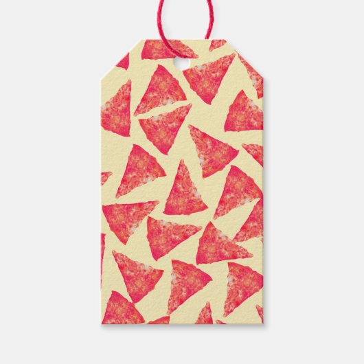 おもしろいクールファンキーピザ柄 ギフトタグ (正面)