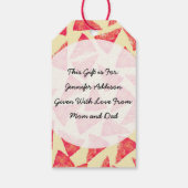 おもしろいクールファンキーピザ柄 ギフトタグ (裏面)