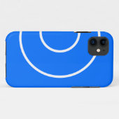 おもしろいクールブライトブルー同心円アートパターン Case-Mate iPhoneケース (裏面(横))