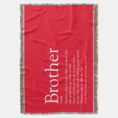 おもしろいクールブラザー定義モダン赤 スローブランケット (正面縦)