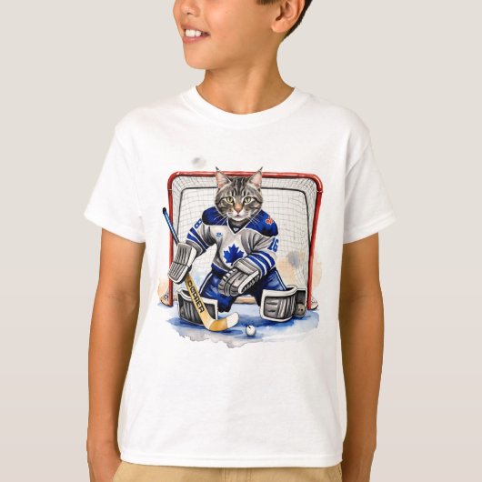 おもしろいクールホッケー動物ユーモア Tシャツ (正面)