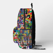 おもしろいクールマンガカラフルー・ドードルパーソナライズされたキッド プリントバックパック (右)