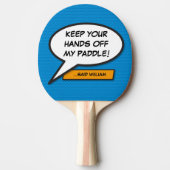 おもしろいクールモダンパーソナライズされた吹き出し 卓球ラケット (正面)