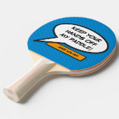 おもしろいクールモダンパーソナライズされた吹き出し 卓球ラケット (正面アングル)