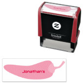 おもしろいクールレッドチリ名前をカスタムする新学期 セルフインキングスタンプ (インサイチュ)