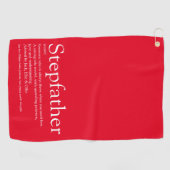 おもしろいクールレッド世界の最高の継父継父 ゴルフタオル (横)