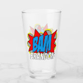 おもしろいクールヴィンテージブックアーポップ・アートのトスタイルBAM! タンブラーグラス (正面)