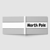 おもしろいクール冬グレー白ストライプ色の"北極" ゲストブック (全面)