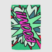 おもしろいクール漫画ブームモダン ゴルフタオル (正面)