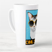 おもしろいクール猫 カフェラテマグ (左アングル)