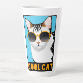 おもしろいクール猫 カフェラテマグ (正面)