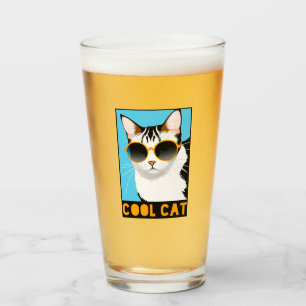 おもしろいクール猫 タンブラーグラス