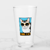 おもしろいクール猫 タンブラーグラス (正面)