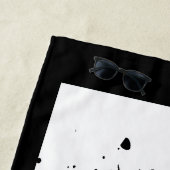 おもしろいクール白黒モノグラモダンム ビーチタオル (インサイチュ)