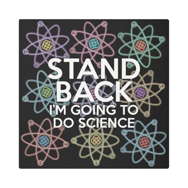 おもしろいクール科学引用文モダン活字 メタルプリント (正面)